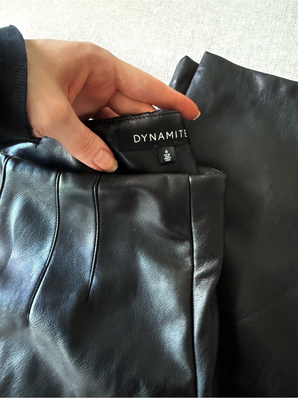 Dynamite Black Faux Leather Pants - Picture 1 of 3